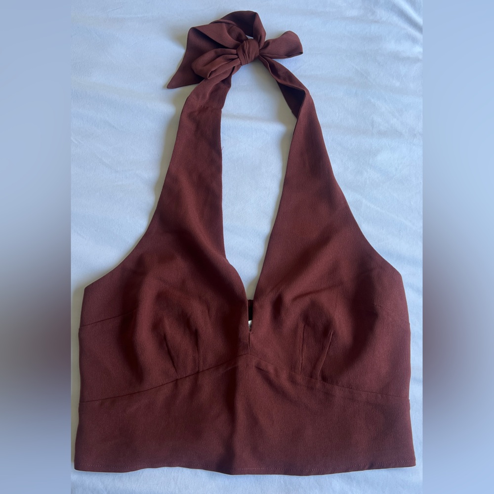 Abercrombie Tie Neck Halter Top Size M